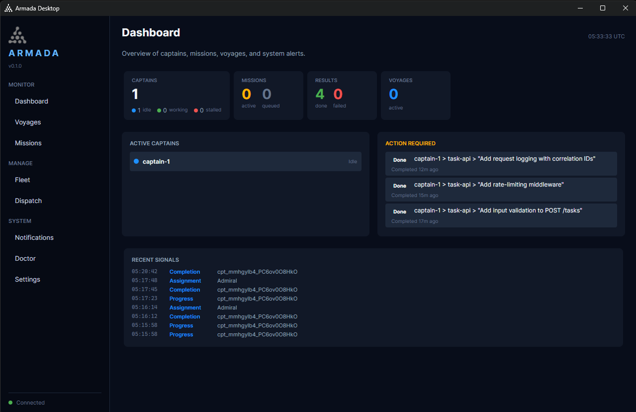 Armada Desktop Application
